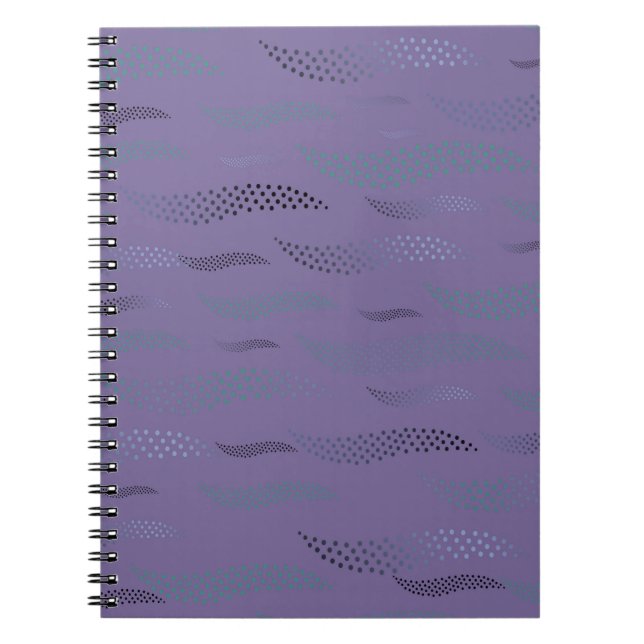 Waves Tiger (stylized pattern) 9 Notebook (Front)