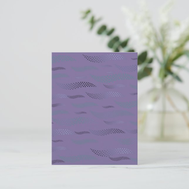 Waves Tiger (stylized pattern) 9 Postcard (Standing Front)