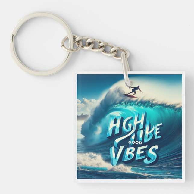Waves & Wanderlust Collection Keychain (Front)