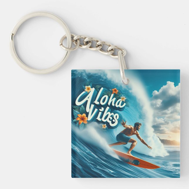 Waves & Wanderlust Collection Keychain (Front)