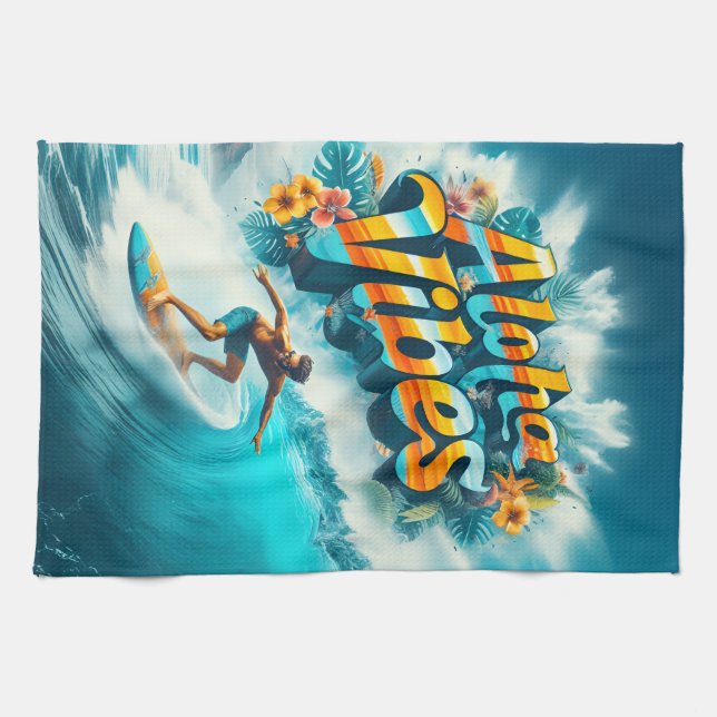 Waves & Wanderlust Collection Kitchen Towel (Horizontal)
