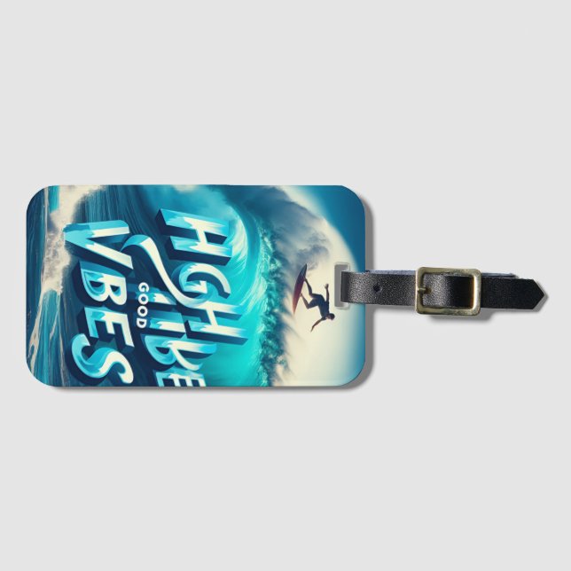 Waves & Wanderlust Collection Luggage Tag (Front Horizontal)