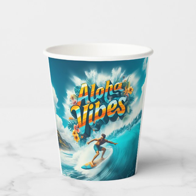 Waves & Wanderlust Collection Paper Cups (Back)