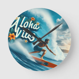 Waves & Wanderlust Collection Round Clock