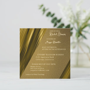 Wavey Gold Bridal Shower Invitation