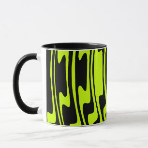 Wavey Stripey - Black and Green I Mug