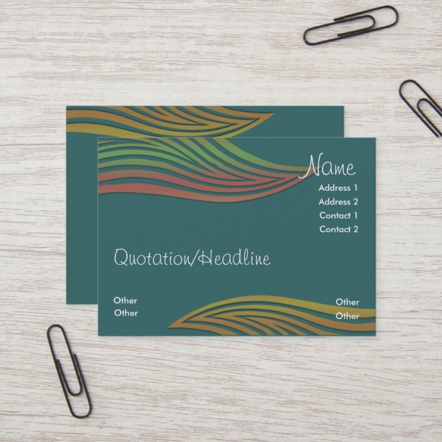 Waveys Business Profile Card (Front/Back In Situ)
