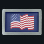 Waving American Flag Belt Buckle<br><div class="desc">The design is from original art.</div>