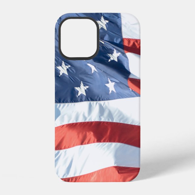 Waving American Flag iPhone Case (Back)