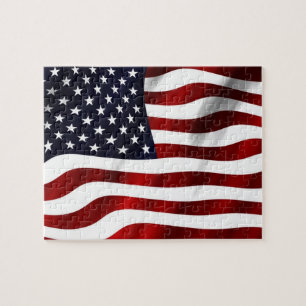 Waving American Flag Jigsaw Puzzle