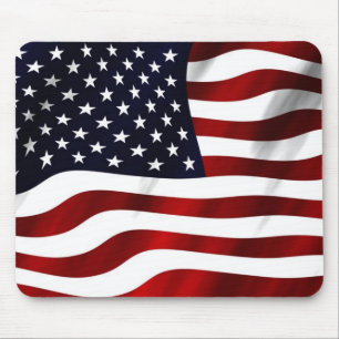 Waving American Flag Mouse Pad