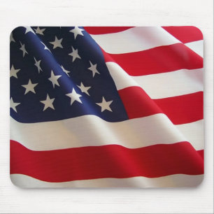 Waving American Flag Mouse Pad