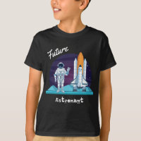 Waving Astronaut Space Shuttle Cartoon Kids