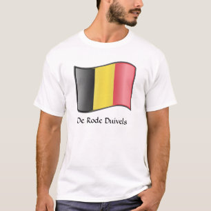 Waving Belgian Flag De Rode Duivels T-Shirt