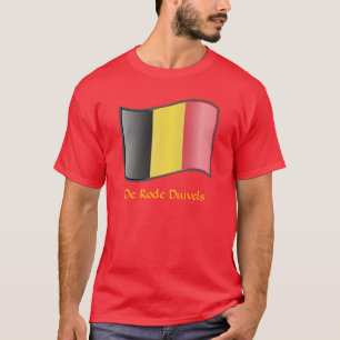 Waving Belgian Flag De Rode Duivels T-Shirt