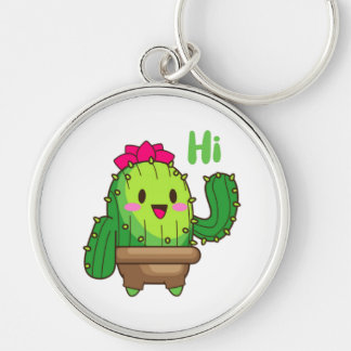 Waving Cactus Keychain – Happy Green Buddy