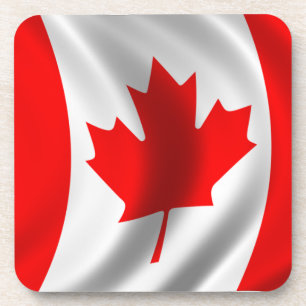 Waving Canadian Flag Coaster