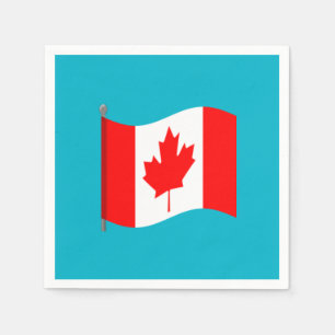 Waving Canadian Flag Napkins
