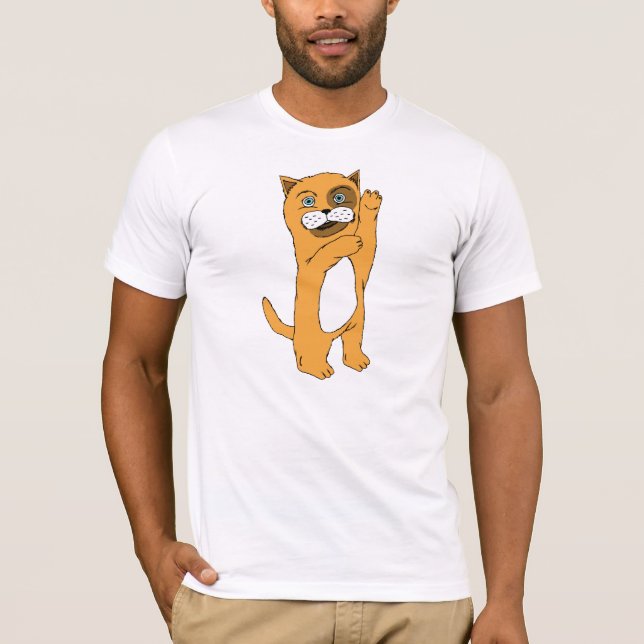 Waving Cat T-Shirt (Front)