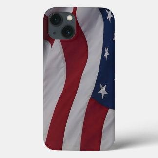Waving Fabric USA Flag iPhone 13 Case