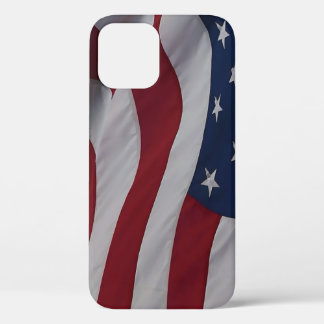 Waving Fabric USA Flag iPhone 12 Pro Case