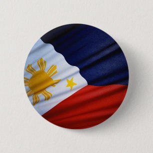 Waving Filipino Flag Button