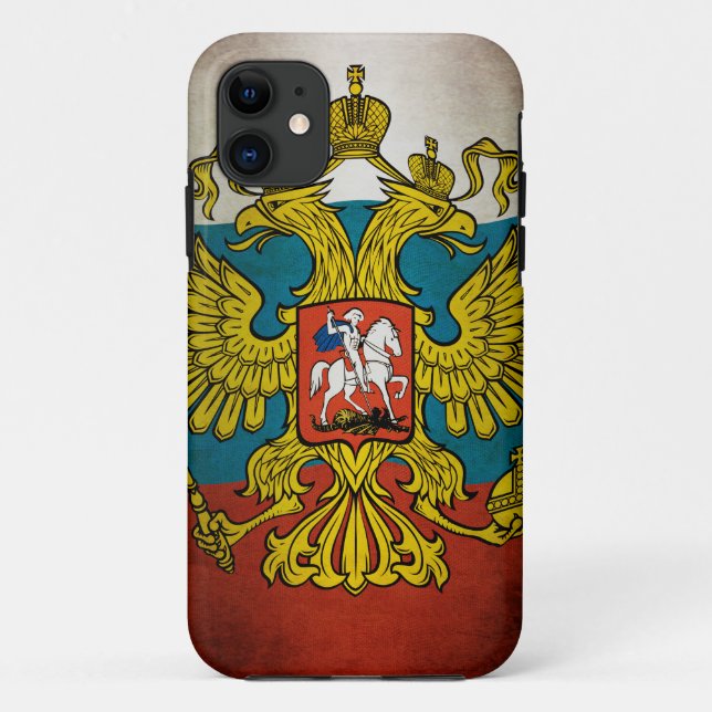 Waving flag of Russia Case-Mate iPhone Case (Back)