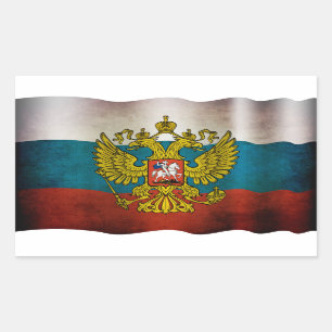 Waving flag of Russia Sticker