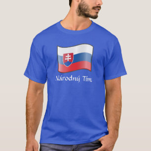 Waving Flag of Slovakia Národný Tím T-Shirt