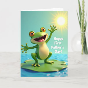 Waving Frog Sweet Fathers Day Card