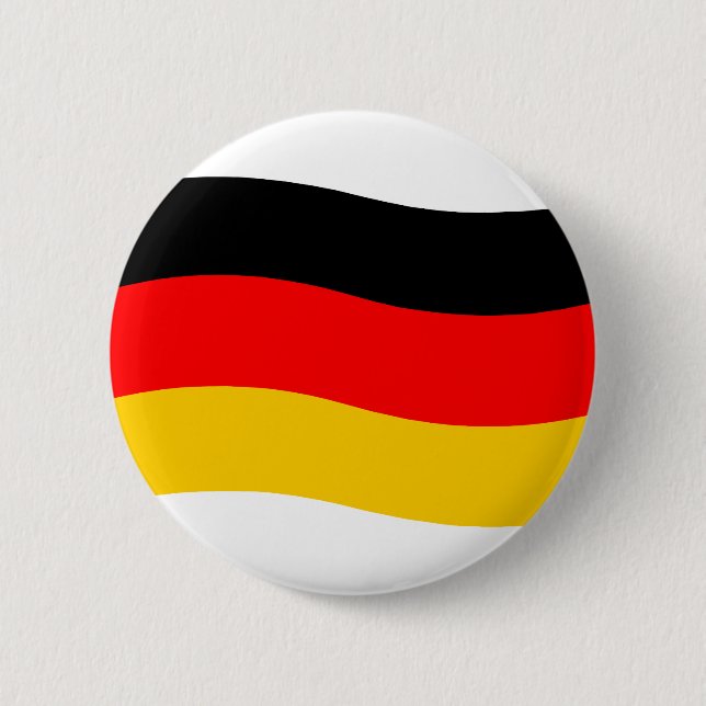 Waving German Flag 2 Inch Round Button (Front)