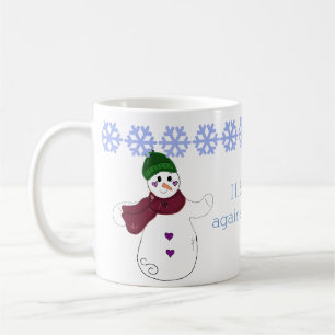 Waving Goodbye Snowman Coffee Mug