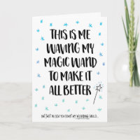Waving Magic Wand Feel Better Get Well Soon Card