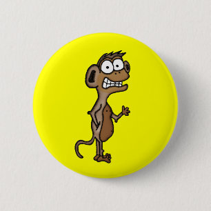 Waving Monkey 2 Inch Round Button