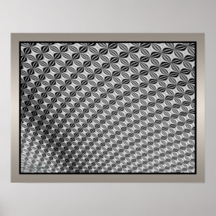 Waving Moving Metallic Surface Poster