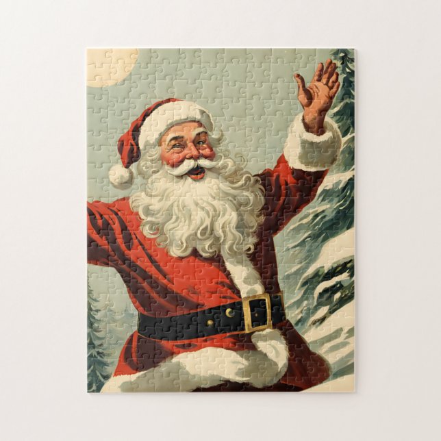 Waving Santa Claus Jigsaw Puzzle (Vertical)