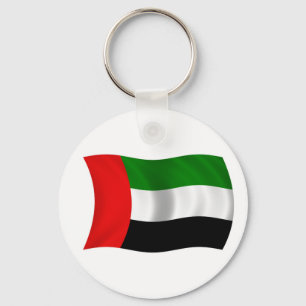 Waving UAE Flag Keychain