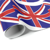Waving Union Jack Wrapping Paper (Roll Corner)