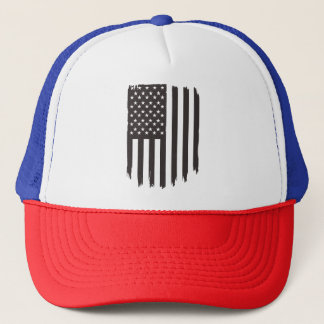 Waving United States National Flag Trucker Hat
