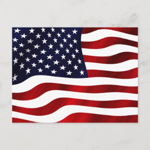 Waving US Flag Postcard