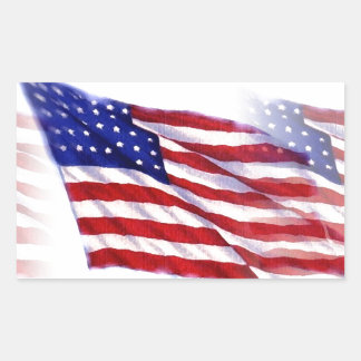 Waving US Flag Sticker