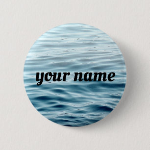 Waving water name 2 inch round button
