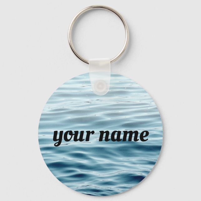Waving water name keychain (Front)