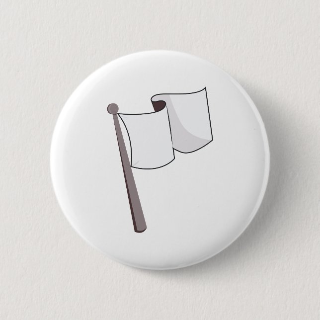 Waving White Flag 2 Inch Round Button (Front)