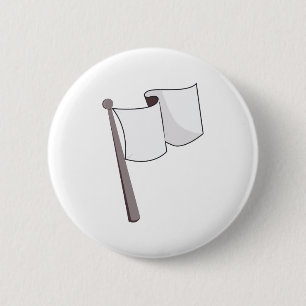 Waving White Flag 2 Inch Round Button