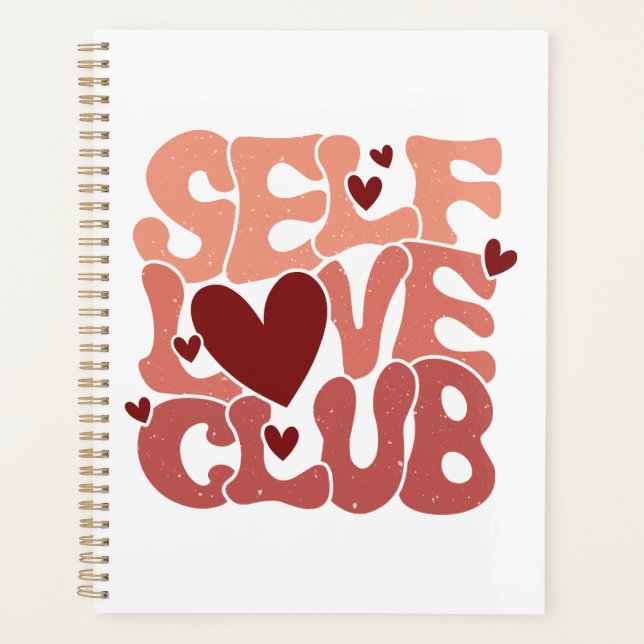 Wavy 70s Font "Self Love Club" Hearts (Devant)