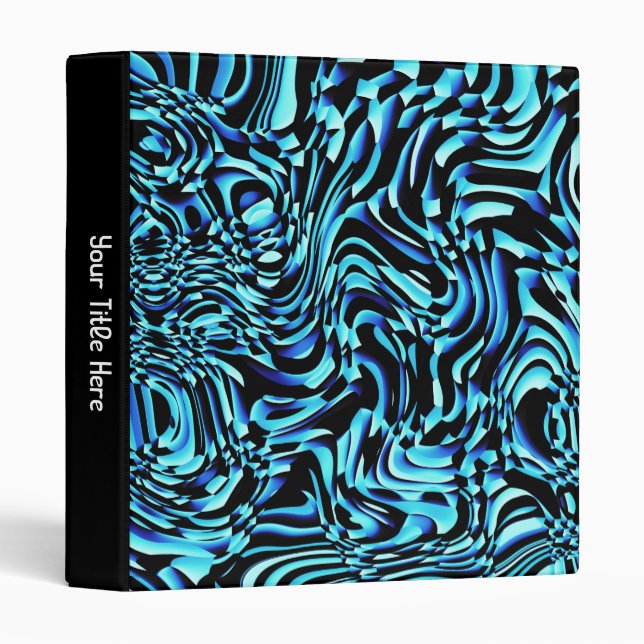 Wavy Abstract 270321 - 01 Blue Binder (Front/Spine)