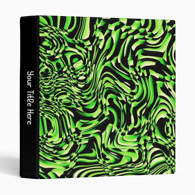 Wavy Abstract 270321 - 01 Green Binder (Front/Spine)