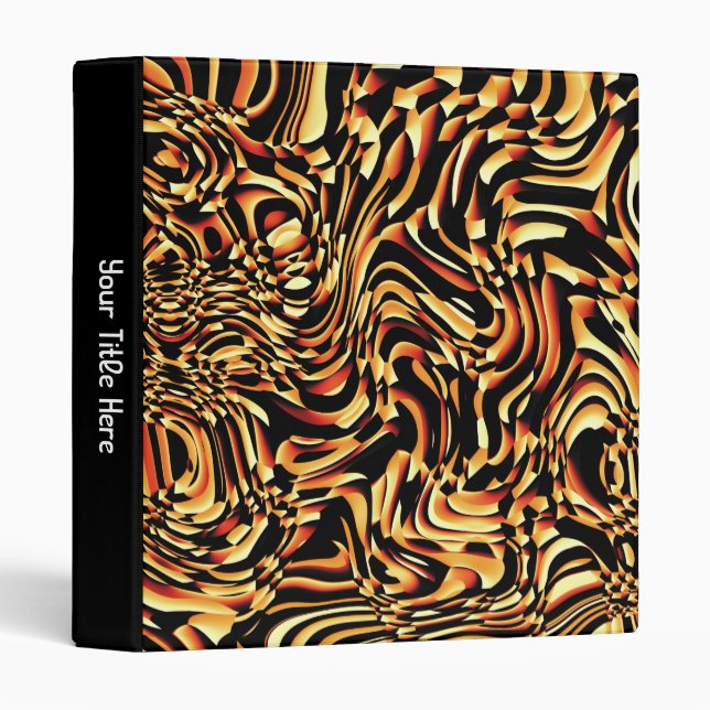 Wavy Abstract 270321 - 01 Orange Binder (Front/Spine)