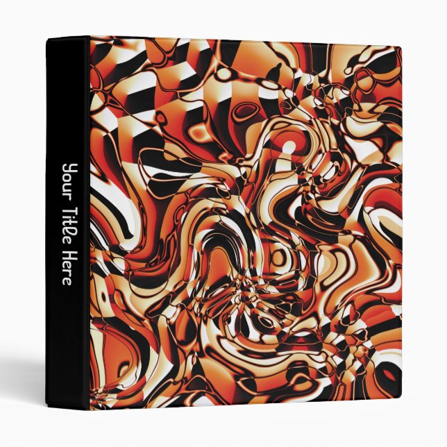 Wavy Abstract 270321 - 02 Orange Binder (Front/Spine)